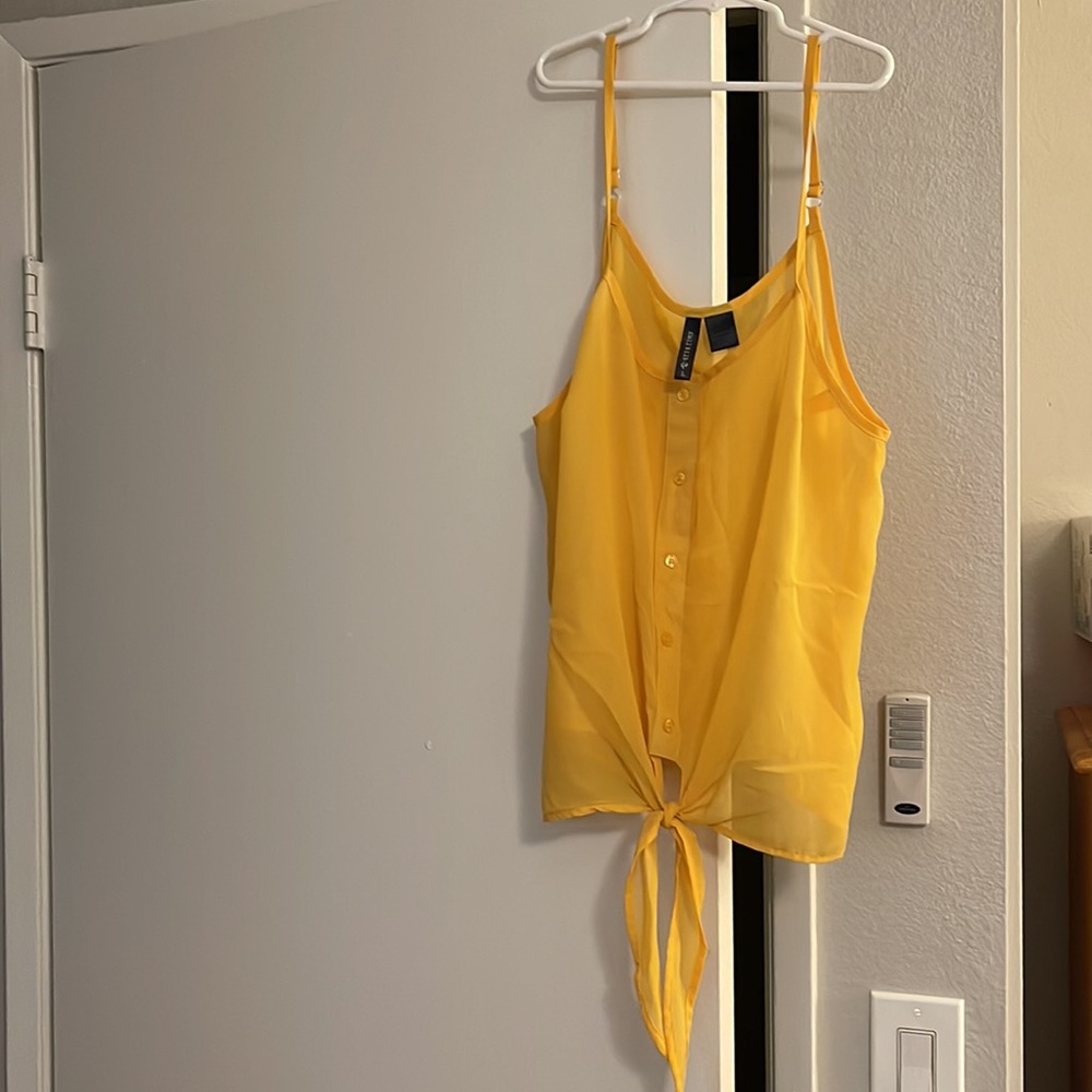 Yellow Tie Blouse